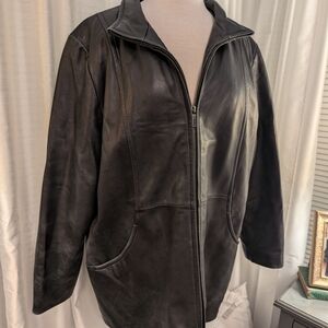 Worthington Black Leather Jacket with Label